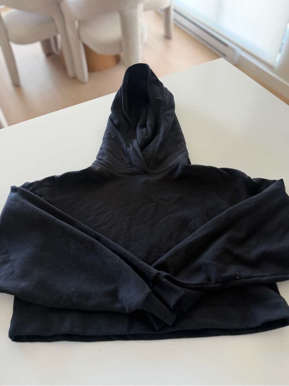 Alo cropped black Hooded Sweater
